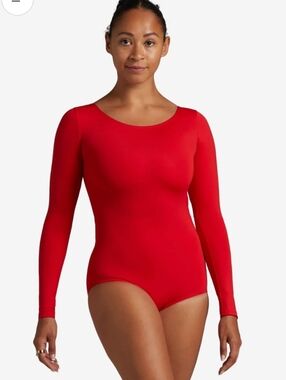 Capezio Team Basics Long Sleeve Red Leotard